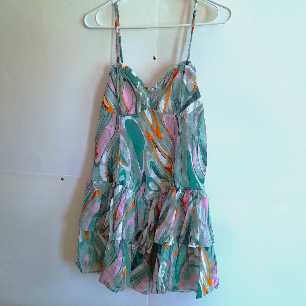 Wild Fable floral mini dress ruffle size medium